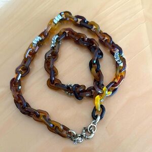 Elegant Brown Chain Necklace. J. Crew